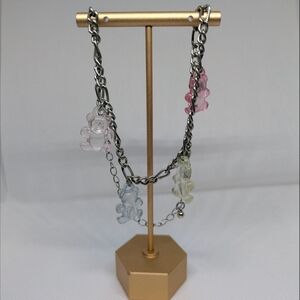 Multicolor Bear Charm Necklace